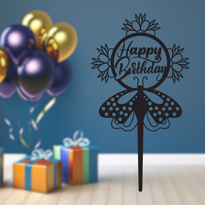 Butterfly Birthday Cake Topper Vibeartz
