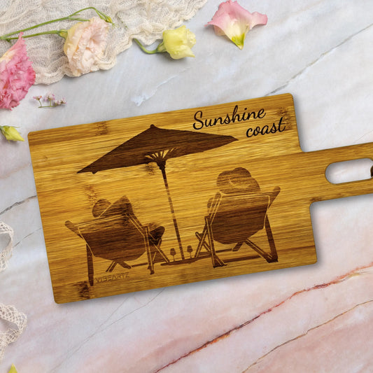 Serving Short Bamboo Board Bamboo - Sunshine Coast style Vibeartz