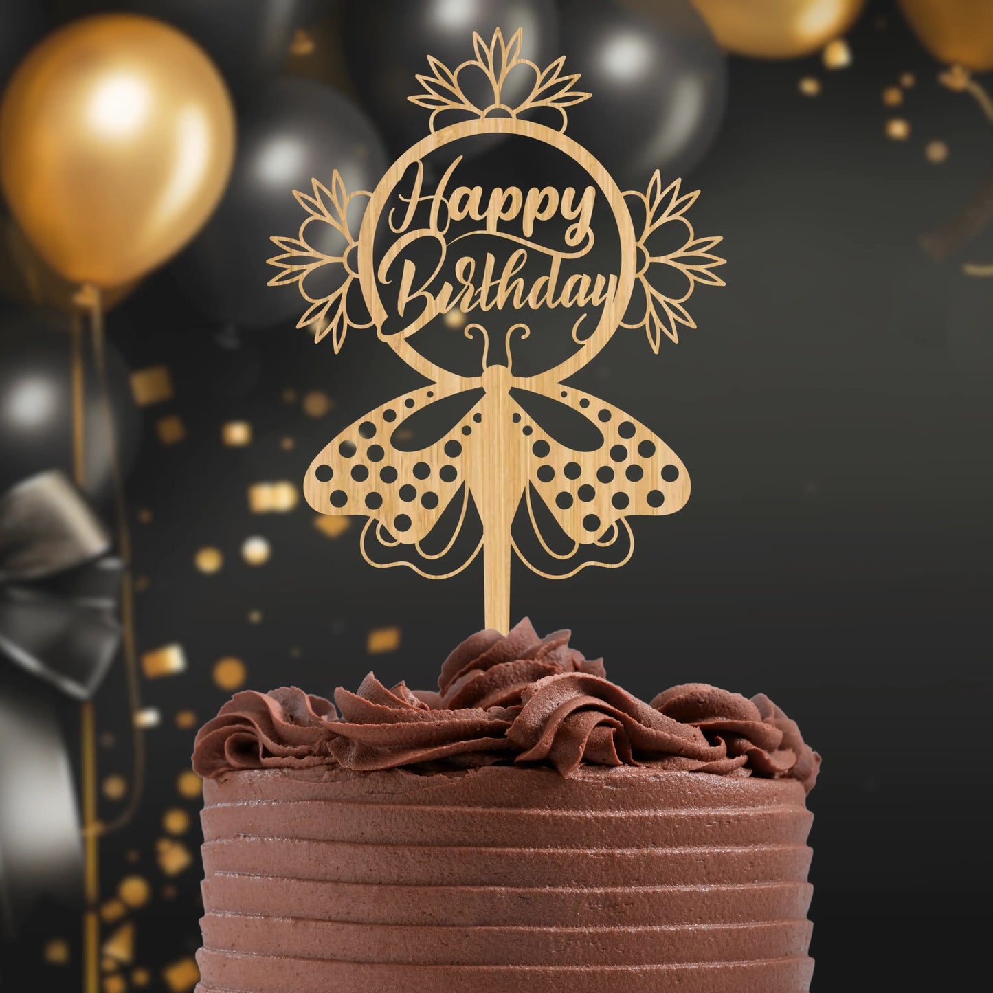 Butterfly Birthday Cake Topper Vibeartz